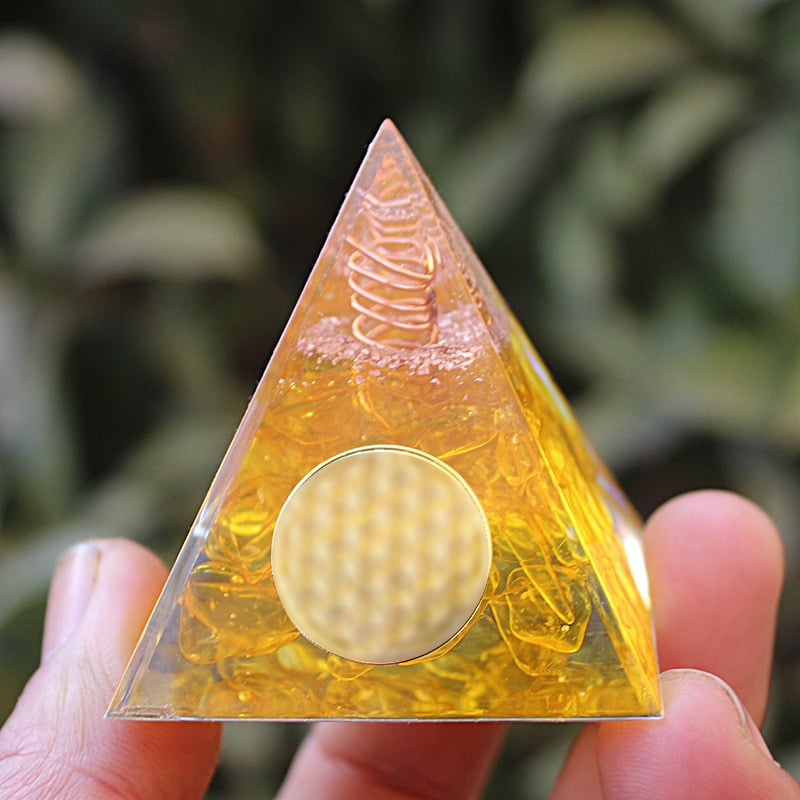 🔥Big Sales& BUY 2 FREE SHIPPING🔥Pyramid Crystal Energy Resin Orgone