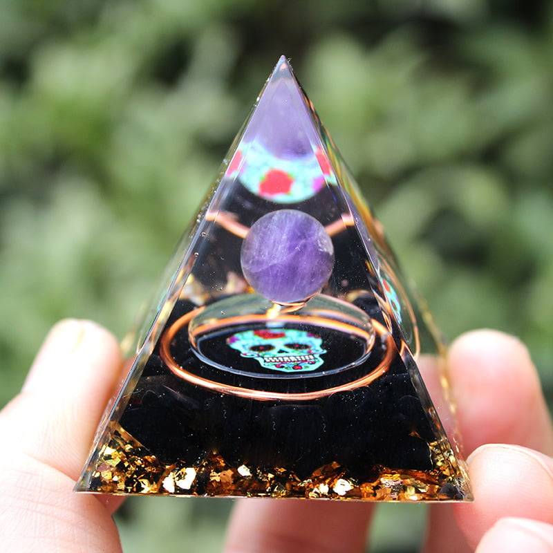 🔥Big Sales& BUY 2 FREE SHIPPING🔥Pyramid Crystal Energy Resin Orgone