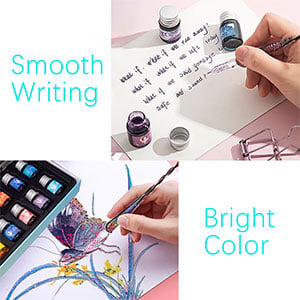 2023 Calligraphy Glass Dip Pen Ink Set