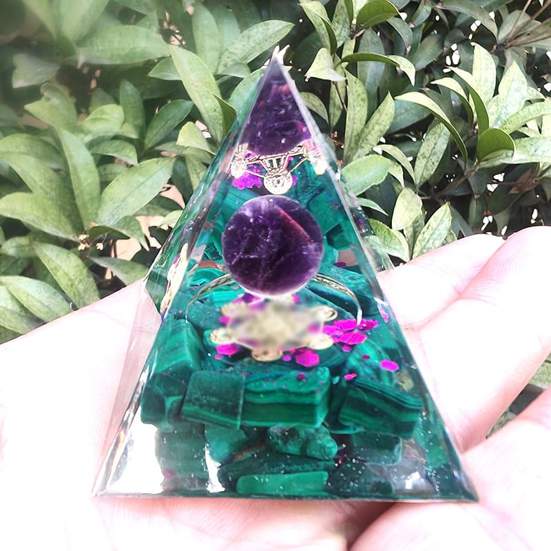 🔥Big Sales& BUY 2 FREE SHIPPING🔥Pyramid Crystal Energy Resin Orgone
