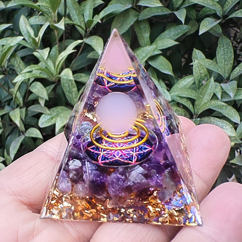 🔥Big Sales& BUY 2 FREE SHIPPING🔥Pyramid Crystal Energy Resin Orgone