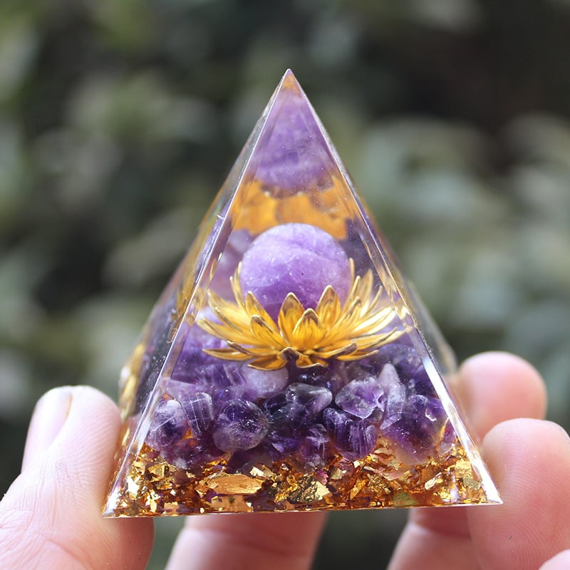 🔥Big Sales& BUY 2 FREE SHIPPING🔥Pyramid Crystal Energy Resin Orgone