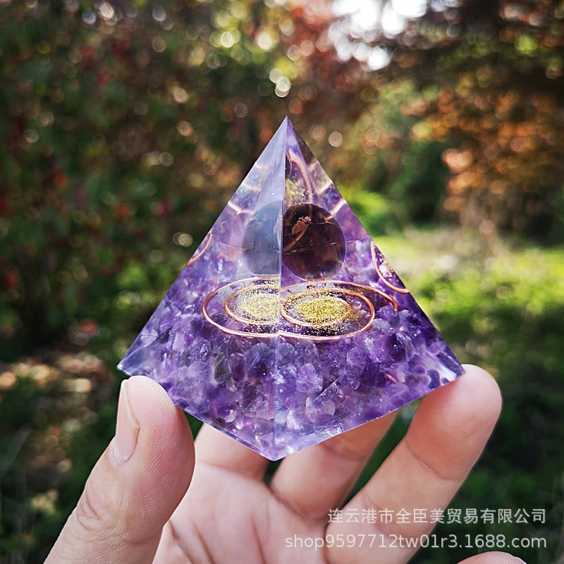 🔥Big Sales& BUY 2 FREE SHIPPING🔥Pyramid Crystal Energy Resin Orgone