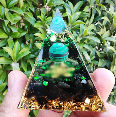 🔥Big Sales& BUY 2 FREE SHIPPING🔥Pyramid Crystal Energy Resin Orgone