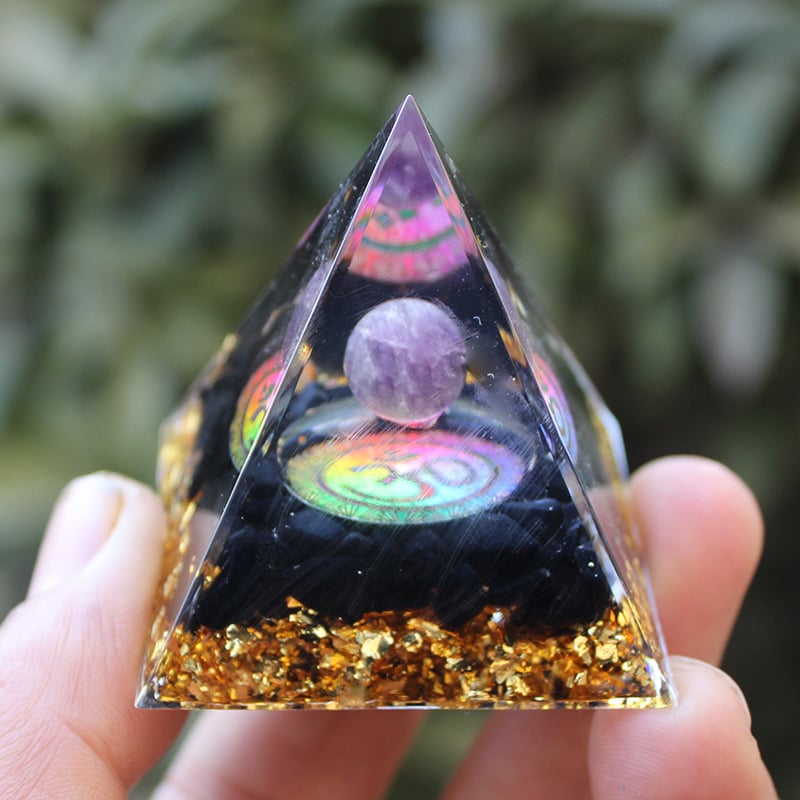🔥Big Sales& BUY 2 FREE SHIPPING🔥Pyramid Crystal Energy Resin Orgone