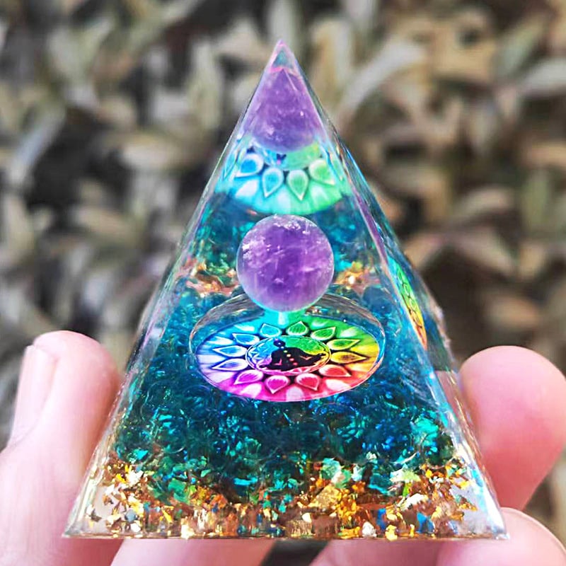 🔥Big Sales& BUY 2 FREE SHIPPING🔥Pyramid Crystal Energy Resin Orgone
