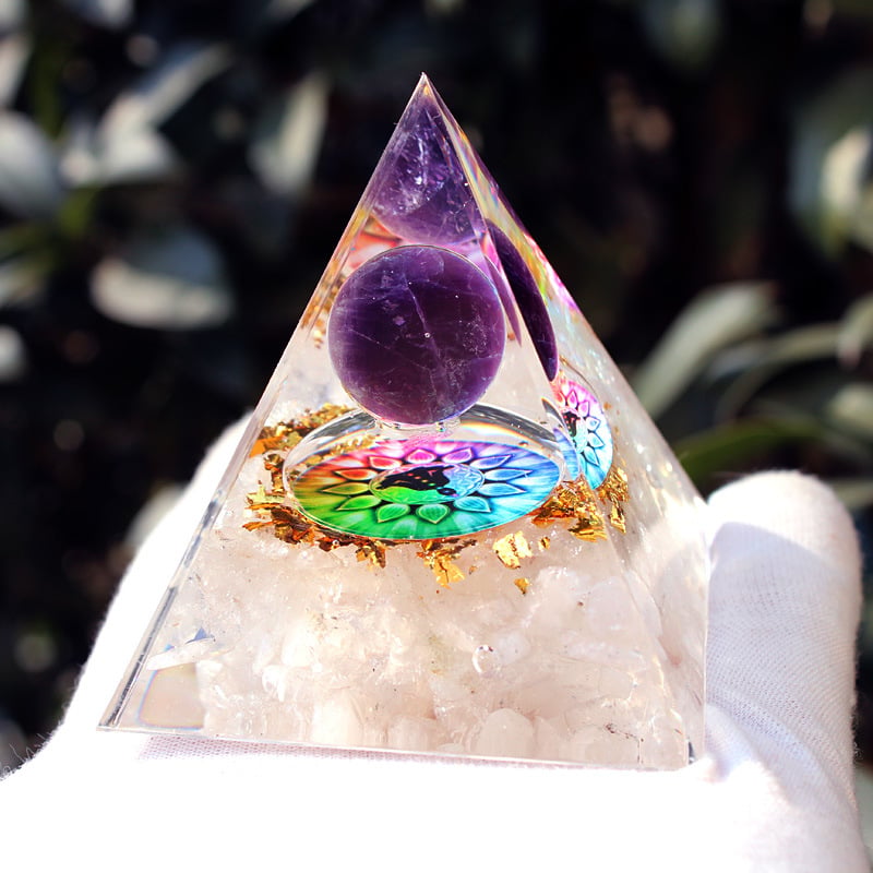 🔥Big Sales& BUY 2 FREE SHIPPING🔥Pyramid Crystal Energy Resin Orgone