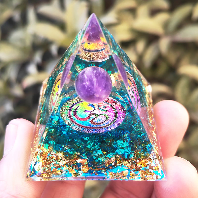 🔥Big Sales& BUY 2 FREE SHIPPING🔥Pyramid Crystal Energy Resin Orgone