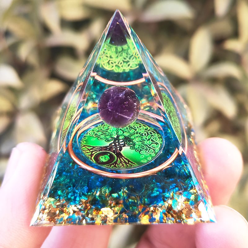 🔥Big Sales& BUY 2 FREE SHIPPING🔥Pyramid Crystal Energy Resin Orgone