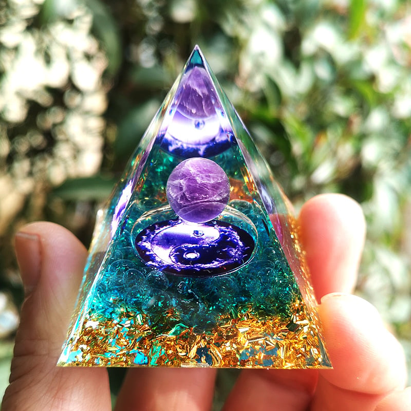 🔥Big Sales& BUY 2 FREE SHIPPING🔥Pyramid Crystal Energy Resin Orgone