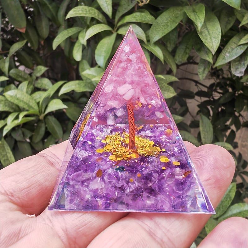 🔥Big Sales& BUY 2 FREE SHIPPING🔥Pyramid Crystal Energy Resin Orgone