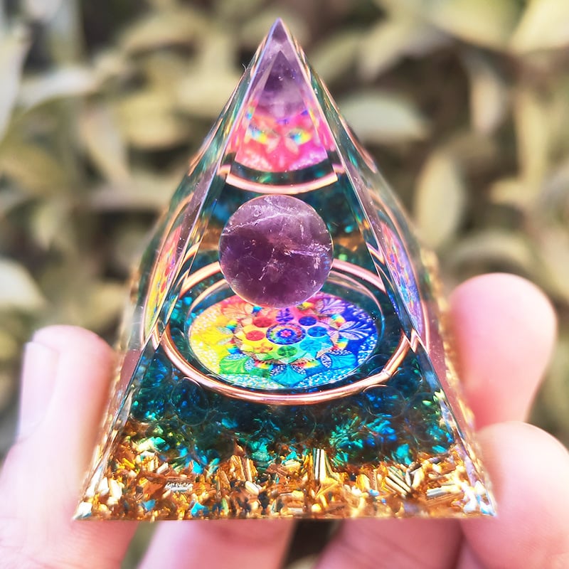 🔥Big Sales& BUY 2 FREE SHIPPING🔥Pyramid Crystal Energy Resin Orgone