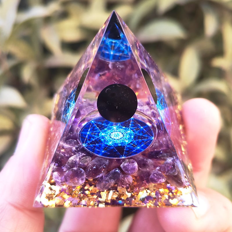 🔥Big Sales& BUY 2 FREE SHIPPING🔥Pyramid Crystal Energy Resin Orgone