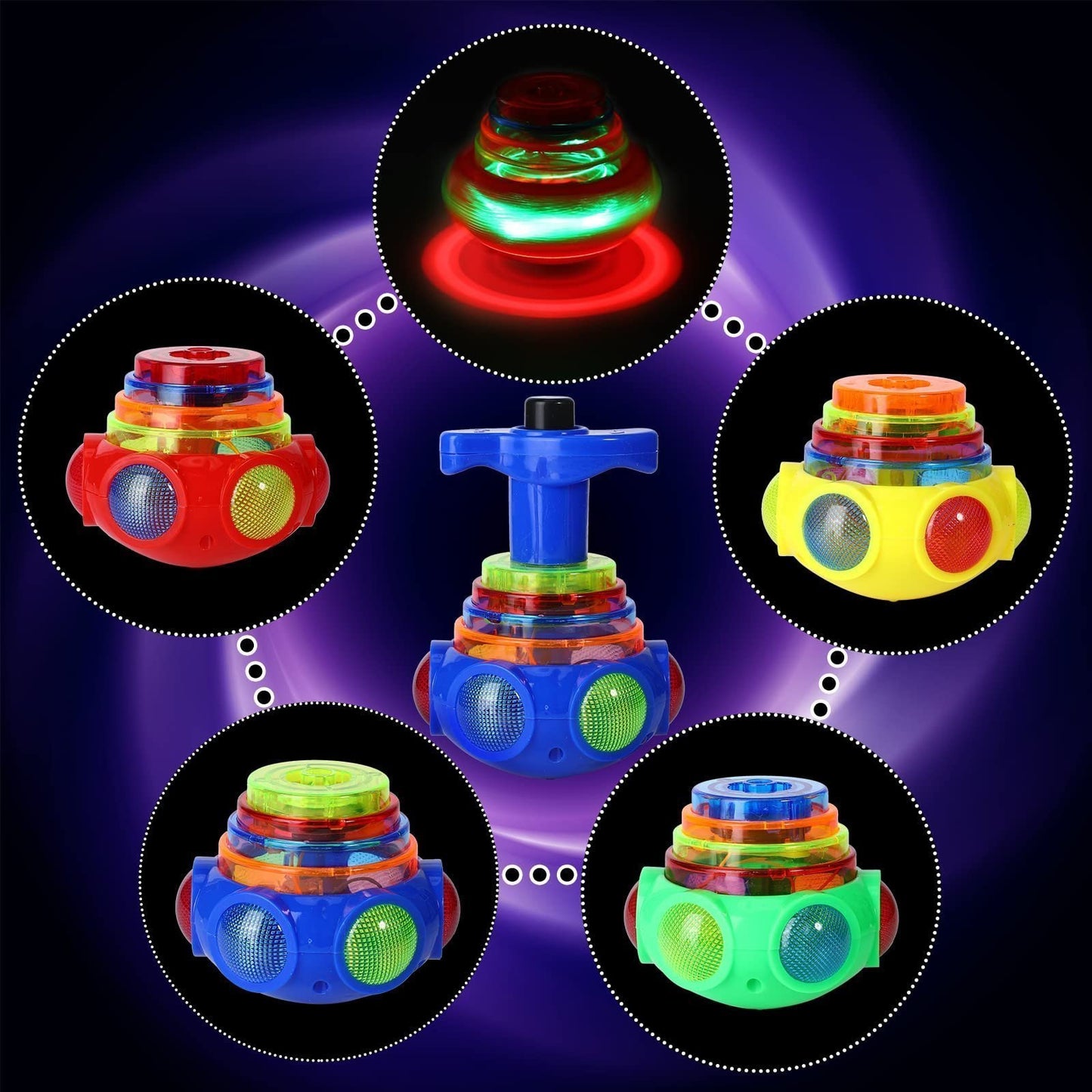🔥BIG SALE - 49% OFF🔥 Music Flashing Spinners Toy With Launcher