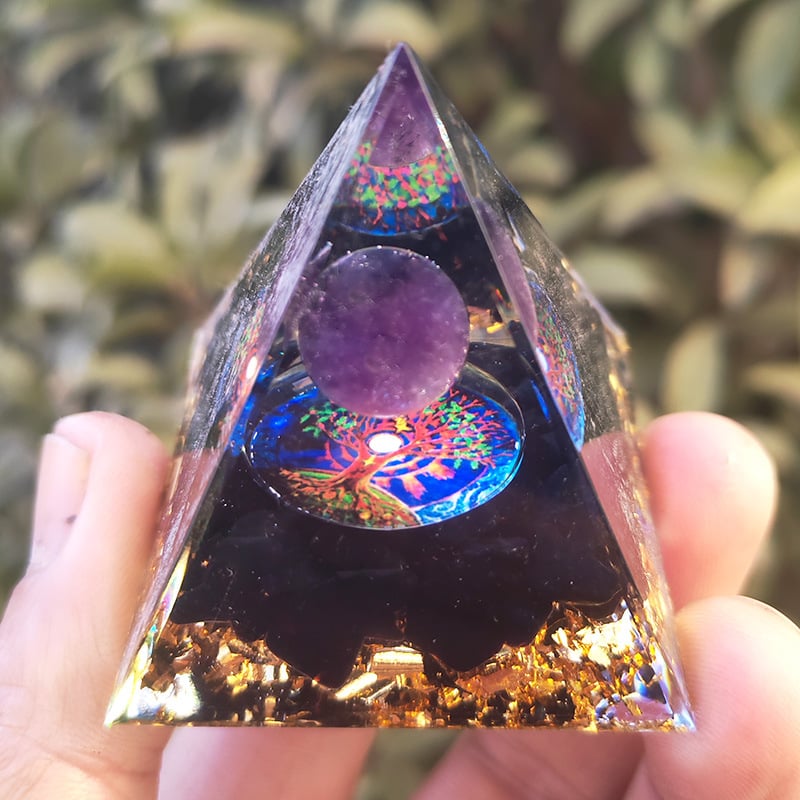 🔥Big Sales& BUY 2 FREE SHIPPING🔥Pyramid Crystal Energy Resin Orgone