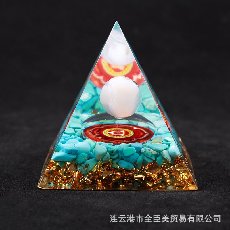 🔥Big Sales& BUY 2 FREE SHIPPING🔥Pyramid Crystal Energy Resin Orgone