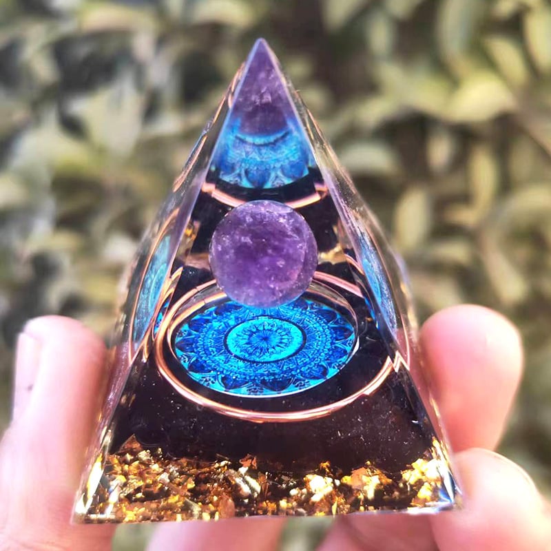 🔥Big Sales& BUY 2 FREE SHIPPING🔥Pyramid Crystal Energy Resin Orgone